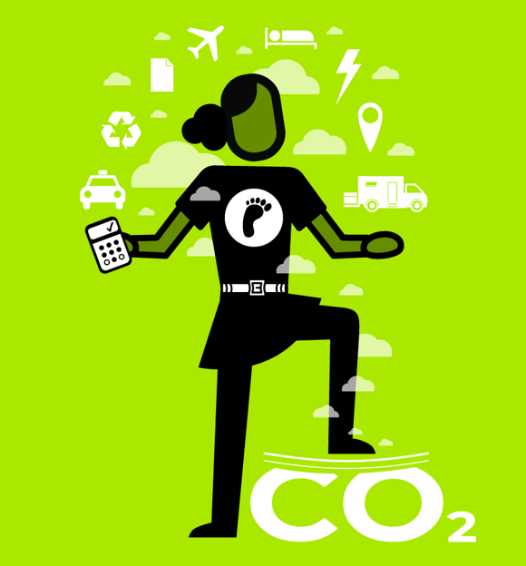Graphic icon depicting a sustainability coordinator illustration