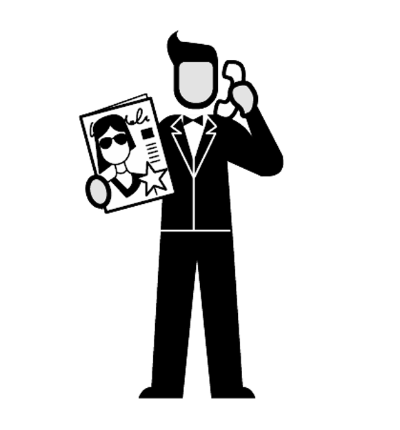 Celebrity producer illustration
