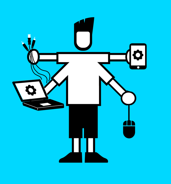 IT support engineer illustration