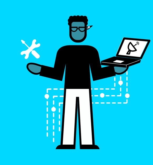 Trainee network systems engineer illustration