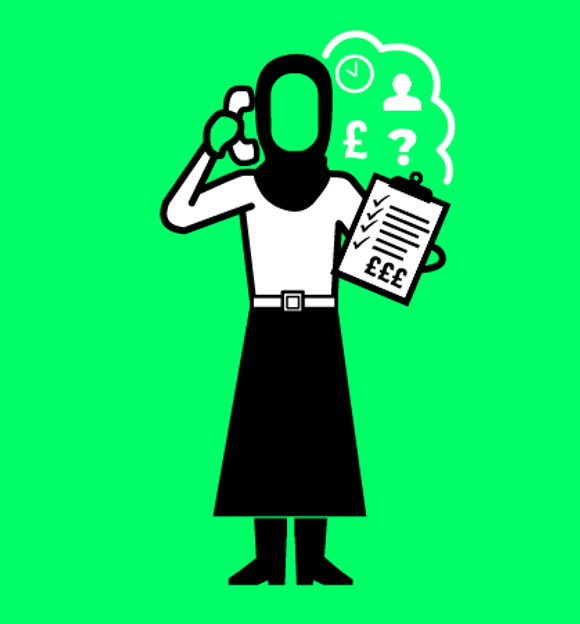 Illustration of a production manager for animation illustration