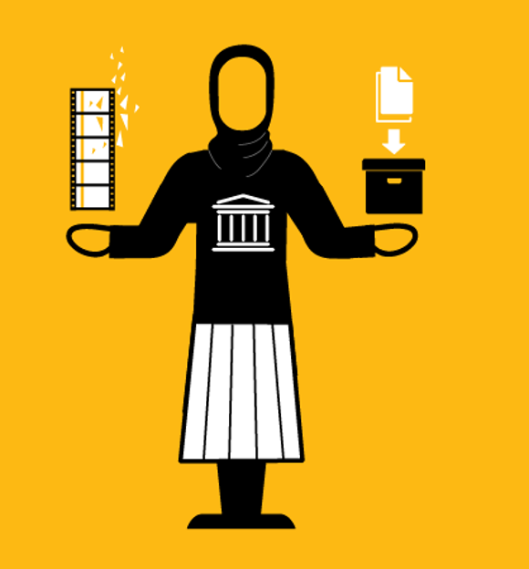 Illustration of an archive producer illustration